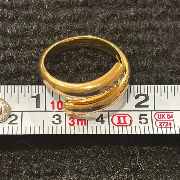 Elizabeth and James Elegant Gold Tone Wrap Ring - Picture 5 of 5